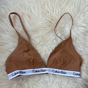 Calvin Klein Tan Triangle Bra
